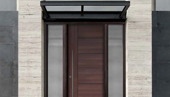 Home fiberglass door